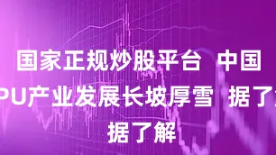 国家正规炒股平台  中国CPU产业发展长坡厚雪  据了解