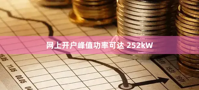 网上开户峰值功率可达 252kW